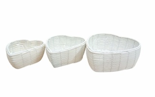 Kosz na stelażu serce KPL.3 szt, szer.32 x 32 cm