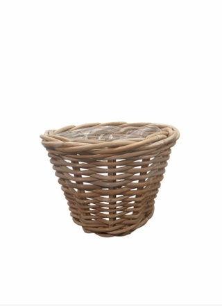 Kosz wiklinowy twardy z folią śr.25 cm h.19 cm