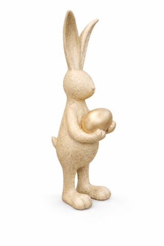 Królik ceramiczny 27x9cm - złoty