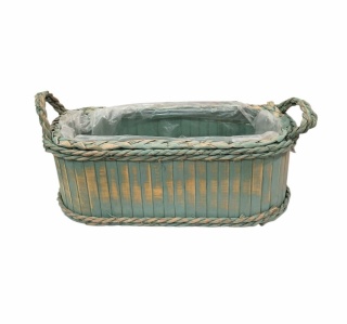 Osłonka drewniana z folią 40 cm – zielona