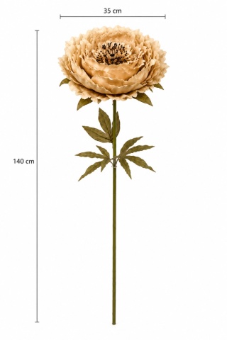 Piwonia - 140cm x 45cm, beżowy