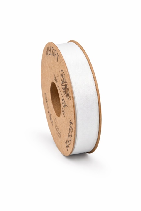 RECYCLED PET RIBBON 15mm 20m LIGHT SILVER