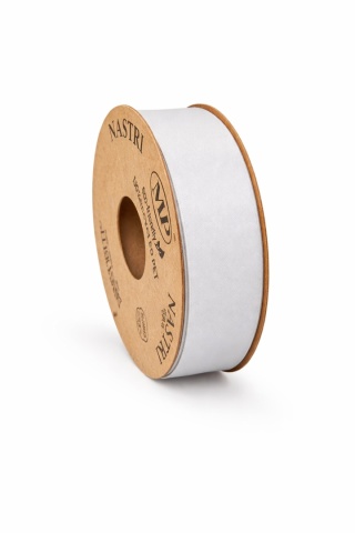 RECYCLED PET RIBBON 25mm 20m LIGHT SILVER