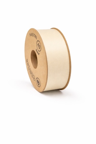 RECYCLED PET RIBBON 40mm 20m BEIGE