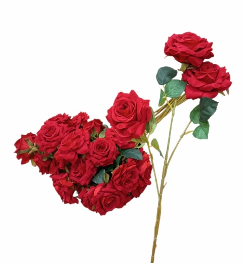 Róża gałązkowa velvet 80 cm, czerwony