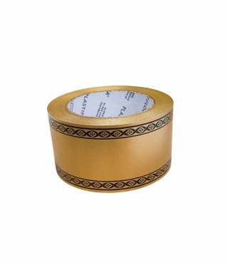 Wstążka pogrzebowa 6 cm, dł.50 m, złoty