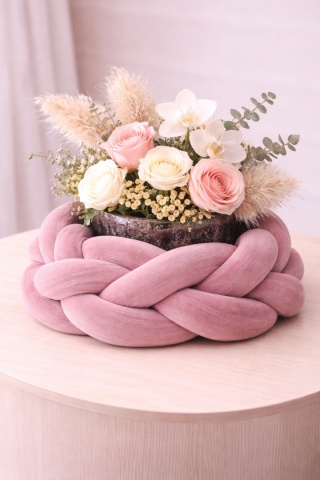 Zamatový reťazec - 300gr, 10m, farba: ružová