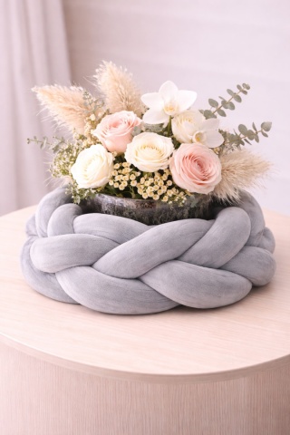 Sznurek Velvet - 300gr, 10m, kolor : szary