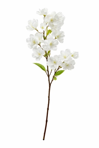 Sztuczna gałązka kwitnącej jabłoni 60 cm – biała