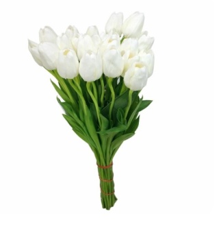 Tulipan pojedynczy piankowy 47 cm – biały