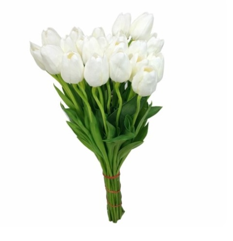 Tulipan pojedynczy piankowy 47 cm – biały