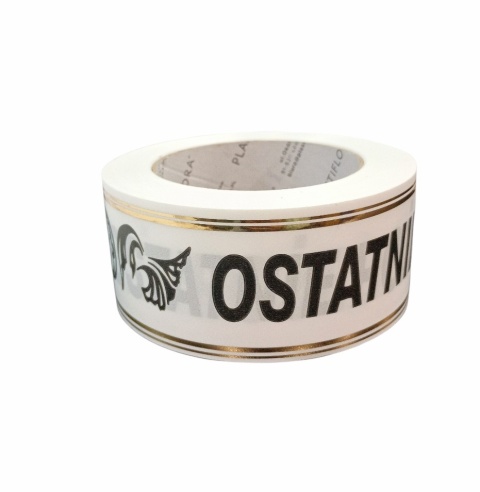 Wstążka pogrzebowa OSTATNIE POŻEGNANIE szer.5 cm dł.45 m