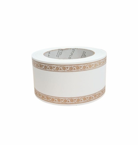 Wstążka pogrzebowa szer.6 cm dł.45 m, biały