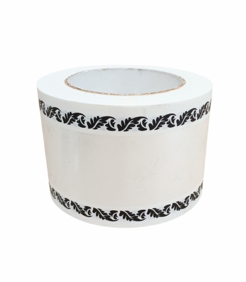 Wstążka pogrzebowa szer.8 cm, biały