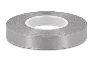 Saténová stuha 12 mm × 32 m (35y), saténová, sivá