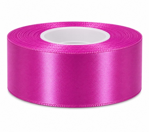 Wstążka satynowa – 38 mm × 32 m (35y), satyna, kolor: róż