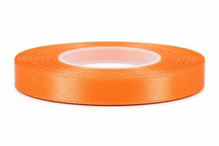 Saténová stuha 12 mm × 32 m (35y), saténová, oranžová