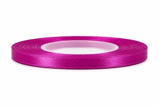 Wstążka satynowa – 6 mm × 32 m (35y), satyna, kolor: fuksja