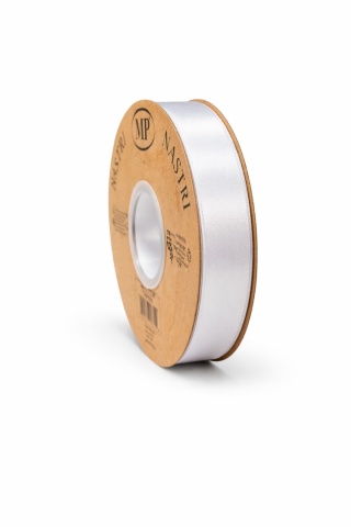 Talianska stuha LIGHT DOUBLE SATIN 1,5 cm 50m WHITE