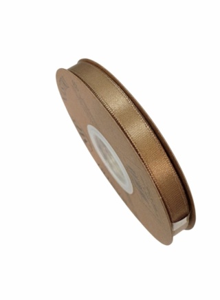 Wstążka włoska LIGHT DOUBLE SATIN 1cm 50m DARK GOLD