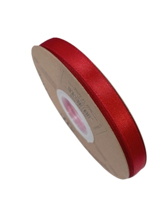 Italská stuha SVĚTLOMET DVOUBLE SATIN 1cm 50m TRUE RED