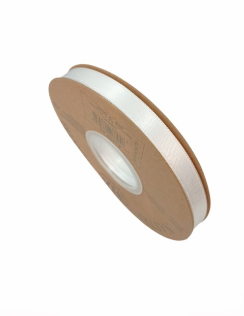 Talianska stuha Svetlo DOUBLE SATIN 1cm 50m WHITE