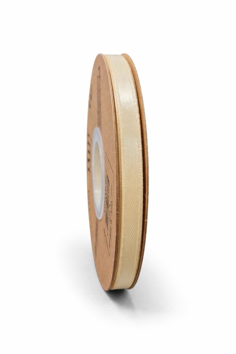 Wstążka włoska LIGHT DOUBLE SATIN 6mm 50m CREAM