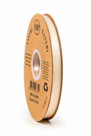 Wstążka włoska LIGHT DOUBLE SATIN 65mm 50m LIGHT CREAM