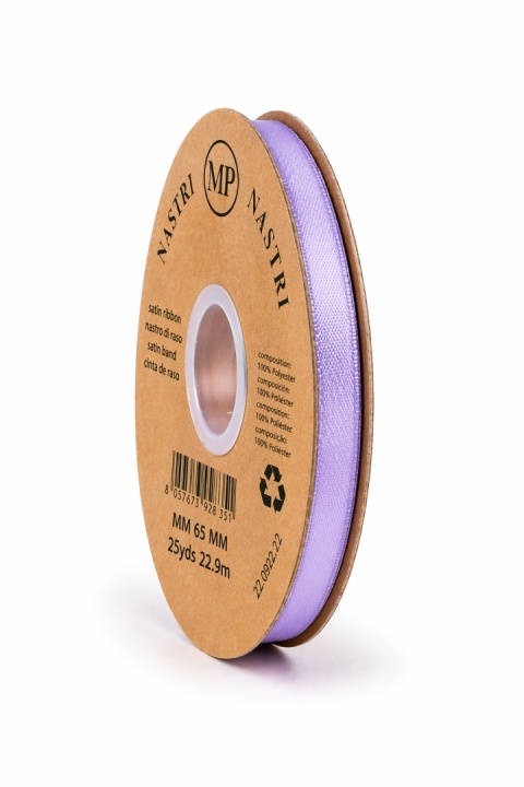 Wstążka włoska LIGHT DOUBLE SATIN 6mm 50m LAVENDER