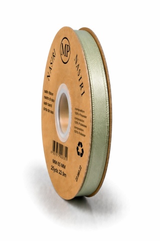 Wstążka włoska LIGHT DOUBLE SATIN 65mm 50m SAGE