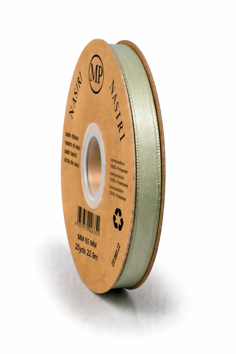 Wstążka włoska LIGHT DOUBLE SATIN 6mm 50m SAGE