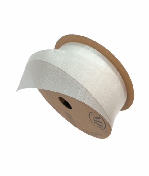 Wstążka włoska NASTRO HELOISE 4cm x 25m WHITE