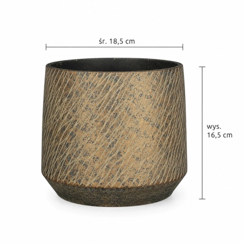 Camino pot - 16.5cm x wed 18.5cm, tmavě hnědý