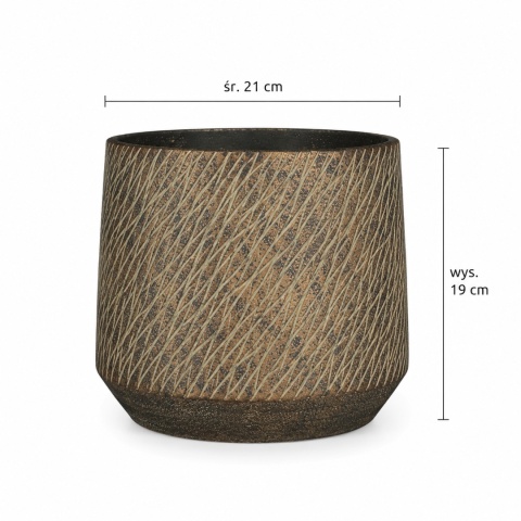 Camino pot 19cm x 21cm, tmavohnedá
