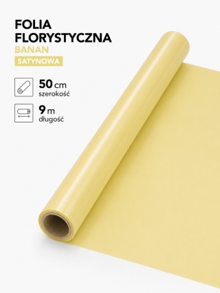 FOLIA SATYNOWA BANAN 9M X 50CM