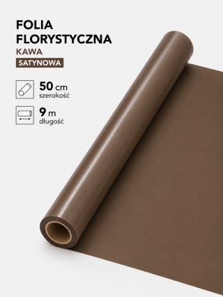 FOLIA SATYNOWA KAWA 9M X 50CM