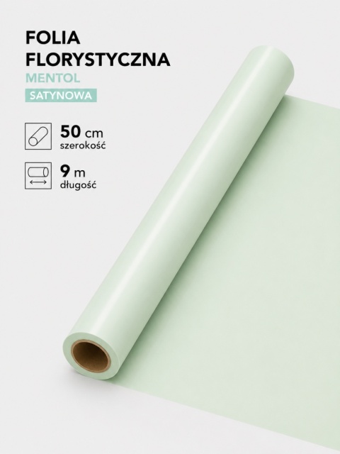 FOLIA SATYNOWA MENTOL 9M X 50CM