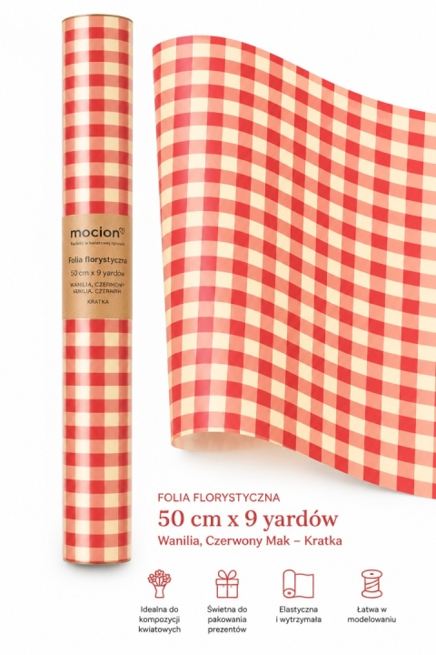 Plaid Kvetinová fólia - 50cm x 9y, vanilkový mak