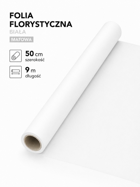 Matná fólia – 900×50 cm, biela