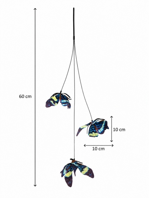 Gałązki z motylami - gałązka, 60cm, niebieski i fiolet