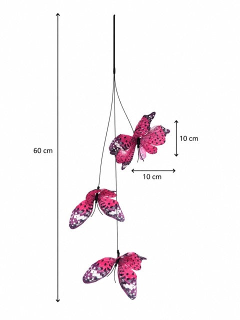 větvičky s motýly - větvička, 60cm, fuchsie