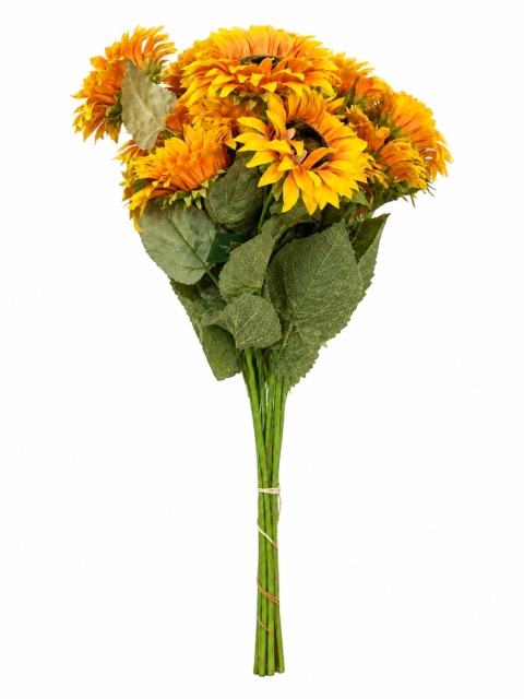 Słonecznik gałązka- 74x13 cm, pomarańczowy