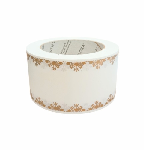 Wstążka pogrzebowa szer.6 cm, dł.45 m, biały