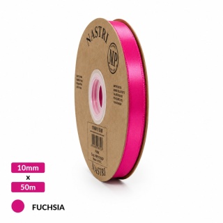Italská stuha SVĚTLOMET DVOUBLE SATIN 1cm 50m FUCHSIE