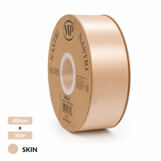 Wstążka włoska LIGHT DOUBLE SATIN 4cm 50m SKIN