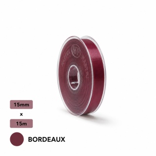 Matt DOUBLE SATIN 1,5 cm 15m BORDEAUX