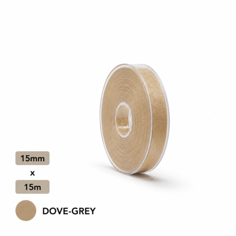 Wstążka włoska MATT DOUBLE SATIN 1,5cm 15m DOVE-GREY