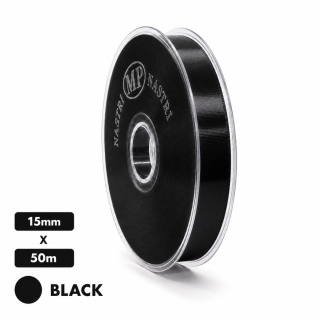 Italská stuha NASTRO TAFT 1.5cm 50m černý