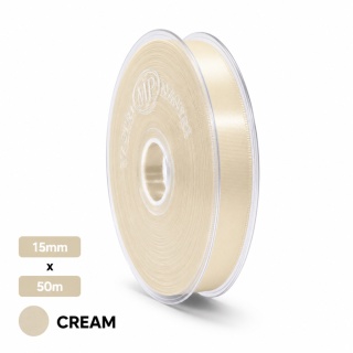 Italská stuha NASTRO TAFT 1.5cm 50m CREAM