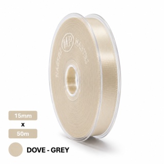 Italská stuha NASTRO TAFT 1.5cm 50m DOVE-GREY